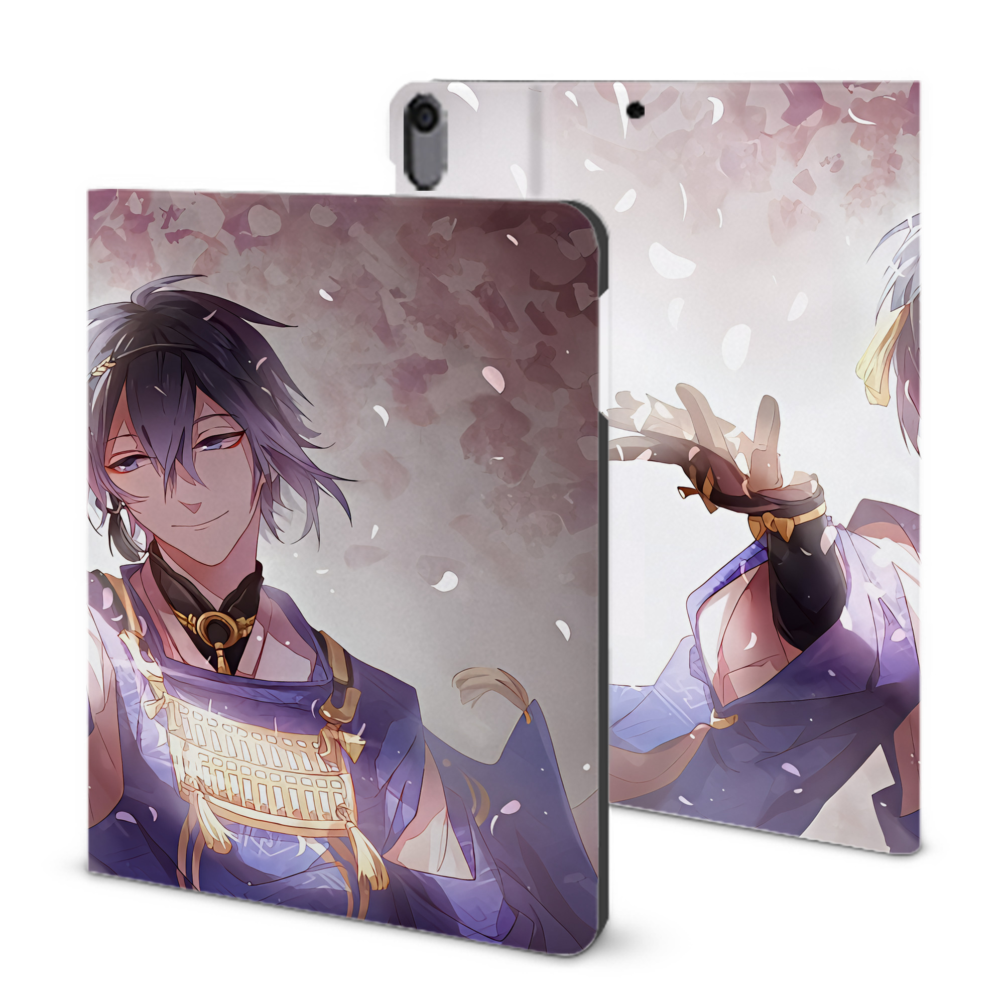 （画像用） 刀剣乱舞 Touken Ranbu IPad ケース ブック型 PUレザー TPU 耐衝撃 軽量 薄型 ペン収納なし 全面保護 IPad 各モデル対応